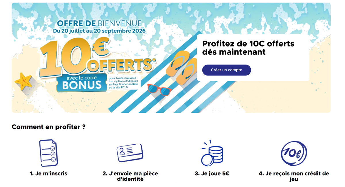le code promotionnel fdj valide en septembre 2026